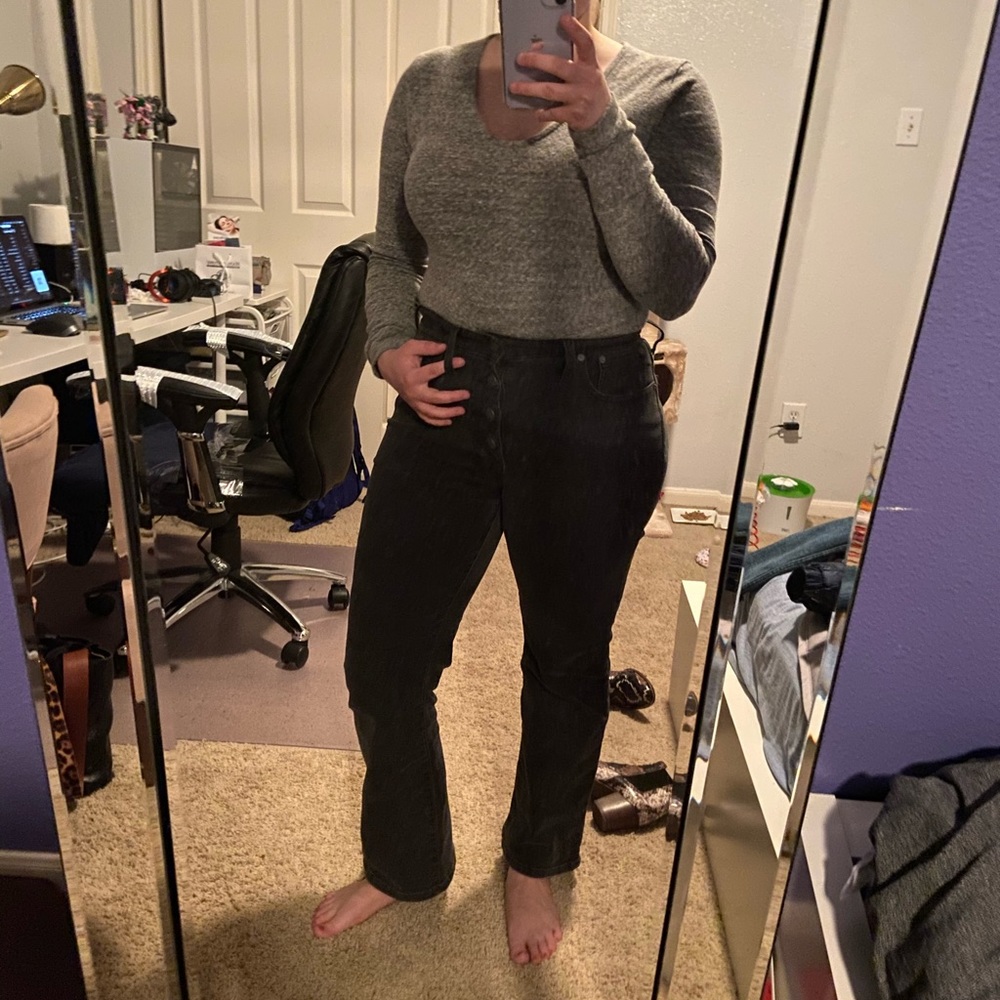 Madewell Demi-Cali boot jeans, lunar wash, size 28